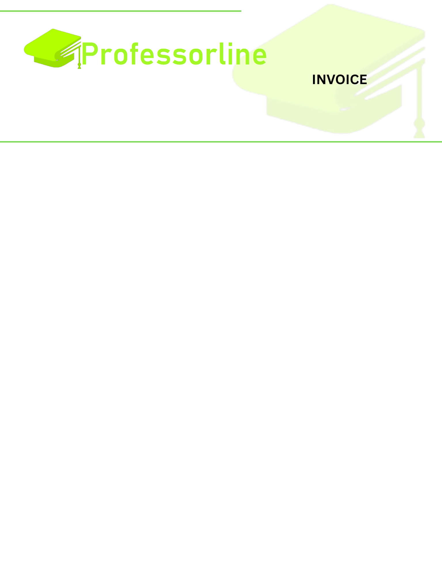 Professorline Invoice Template